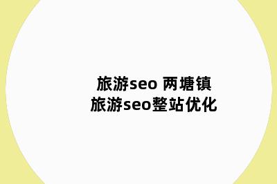 旅游seo 两塘镇旅游seo整站优化